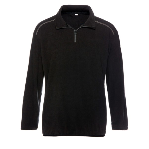 Micro-Fleece-Pullover leicht Arbeitspullover schwarz
