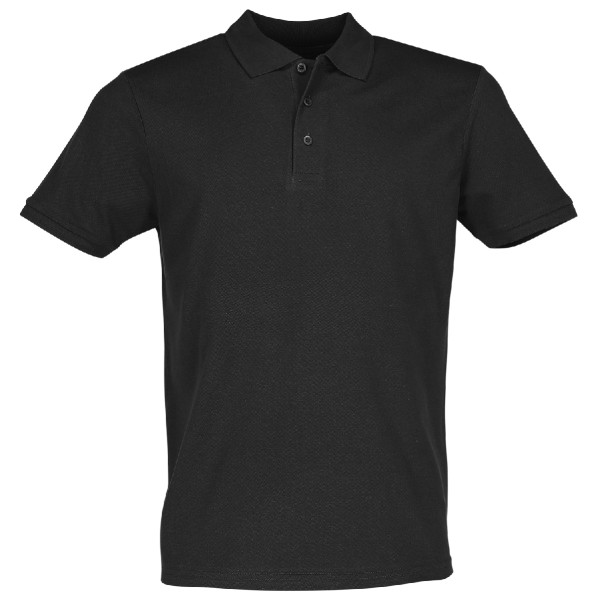 Poloshirt Basic Herren schwarz Piqué 180 g leicht