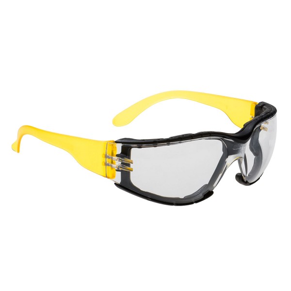 Schutzbrille klar gelb 